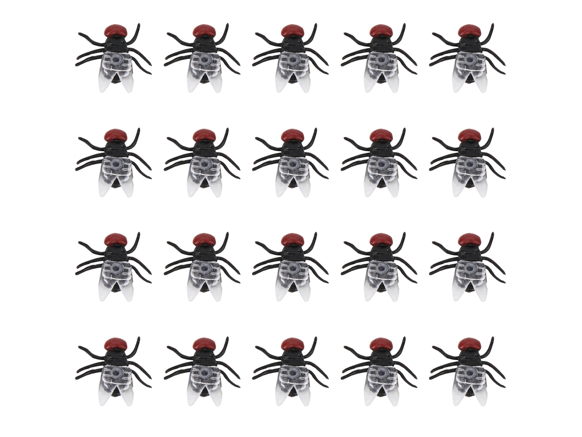 20pcs Brinquedo De Moscas Plásticas Simuladas Para Halloween Festas Brincadeiras Joke