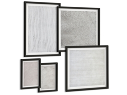Conjunto De Pinturas Padrões De Areia Estruturas Geometria Espelharte (5 Peças)