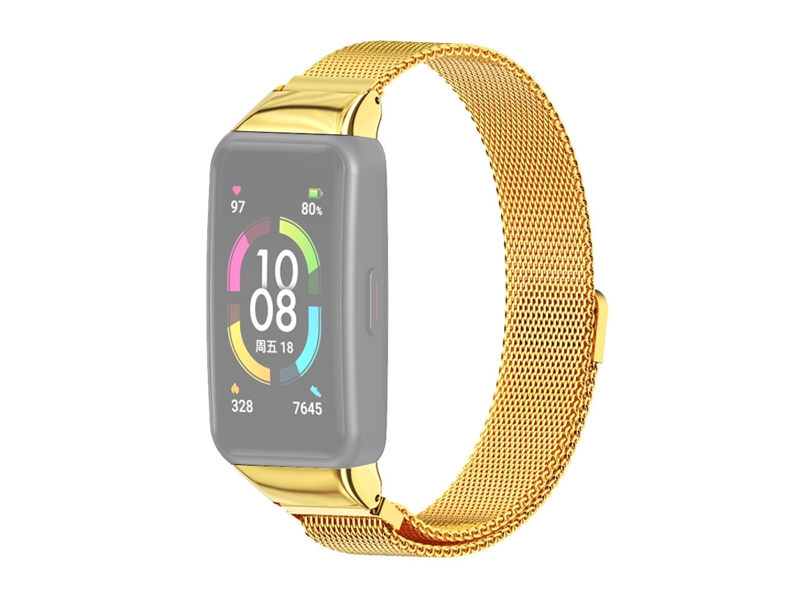 Bracelete de Smartwatch para Huawei Band 6 / Honor Band 6/7 MIJOBS Milan Pulseira magnética de aço inoxidável (ouro)