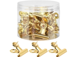 30-Press Clips, Tachinhas Reforçadas Com Clipes Metálicos para Quadro Cortiça, Clipes de Papel Lisos para Fotos