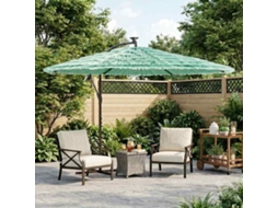 Vidaxl Guarda-sol De Jardim Com Poste De Aço 269x269x235 Cm Verde