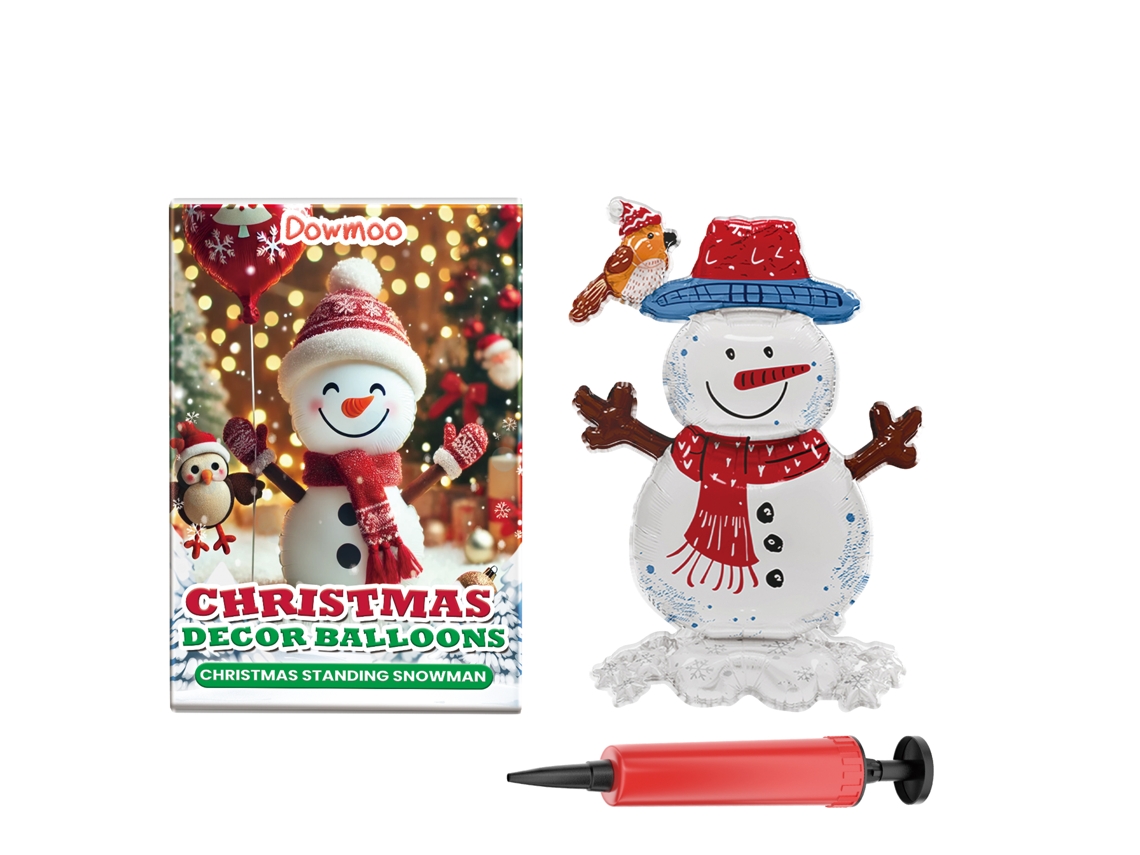 Boneco de Neve Natal em Pé Bola Balão