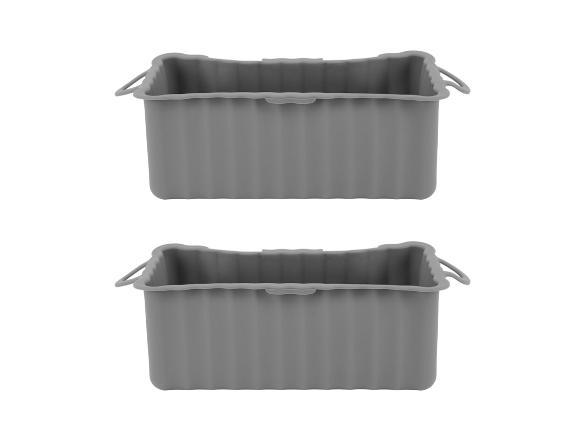 2pcs Bandeja de Gordura de Silicone para Grelha Blackstone Reutilizável Cinza S/MARCA