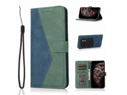 Capa De Couro Com Costura Bicolor Para Motorola Edge 40