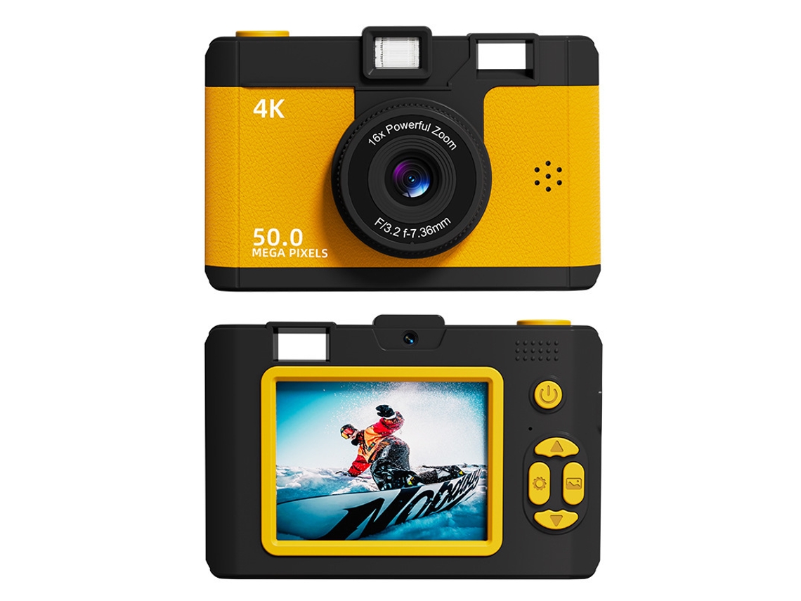 Câmara Digital Tela De 2,4 Polegadas, 50mp, Zoom De 16x (amarela) Cuich