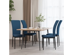 Vidaxl Cadeiras De Jantar 4 Pcs Veludo Azul