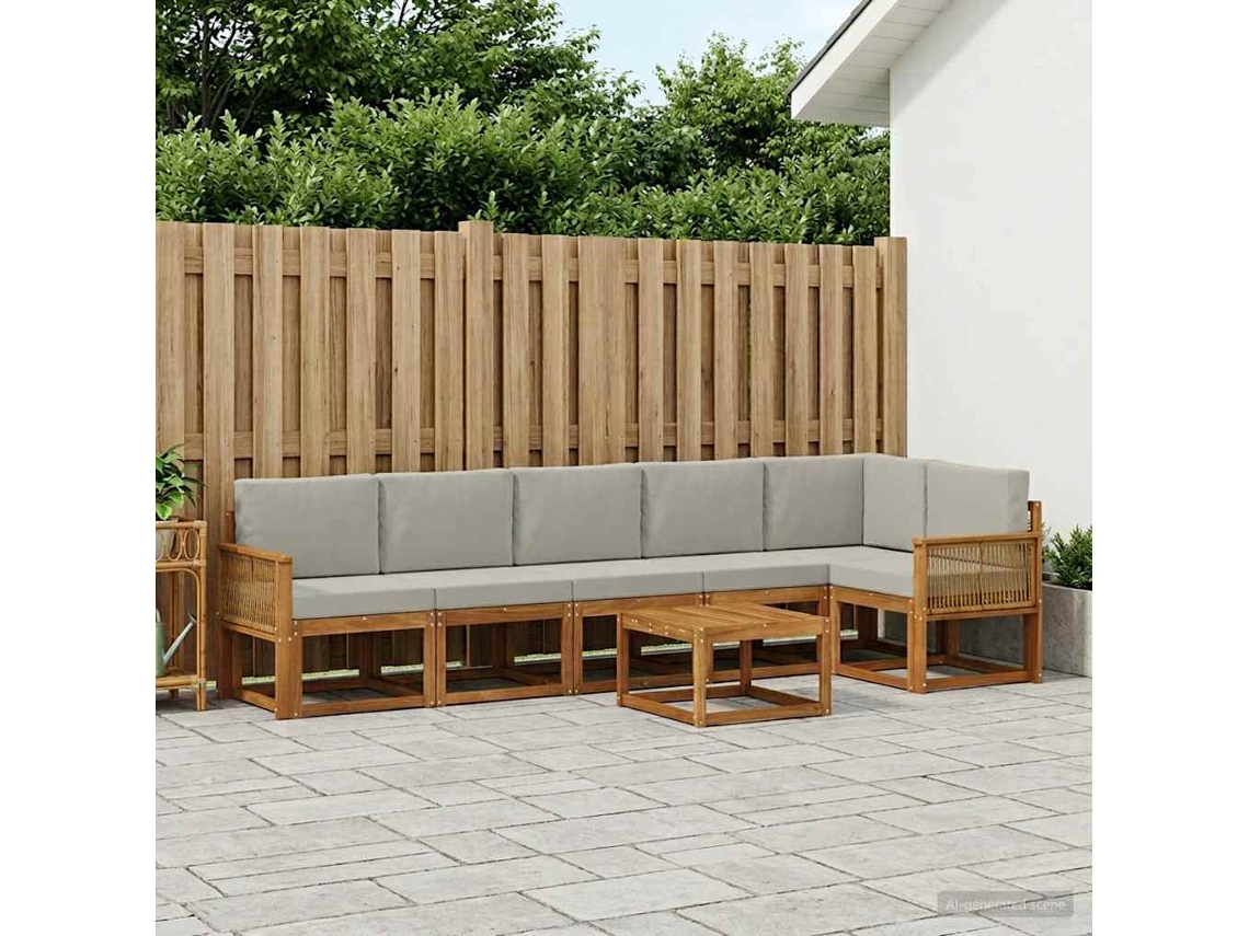 Vidaxl Conjunto De Sofás Para Exterior 7 Unid. Poliéster