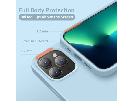 Capa iPhone 13 Pro HONXINM Ultrafina Azul Céu