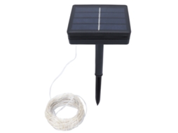 Luz de Corda Solar 300led 32m Branco Quente Ip44 para Jardim Decoração Natal