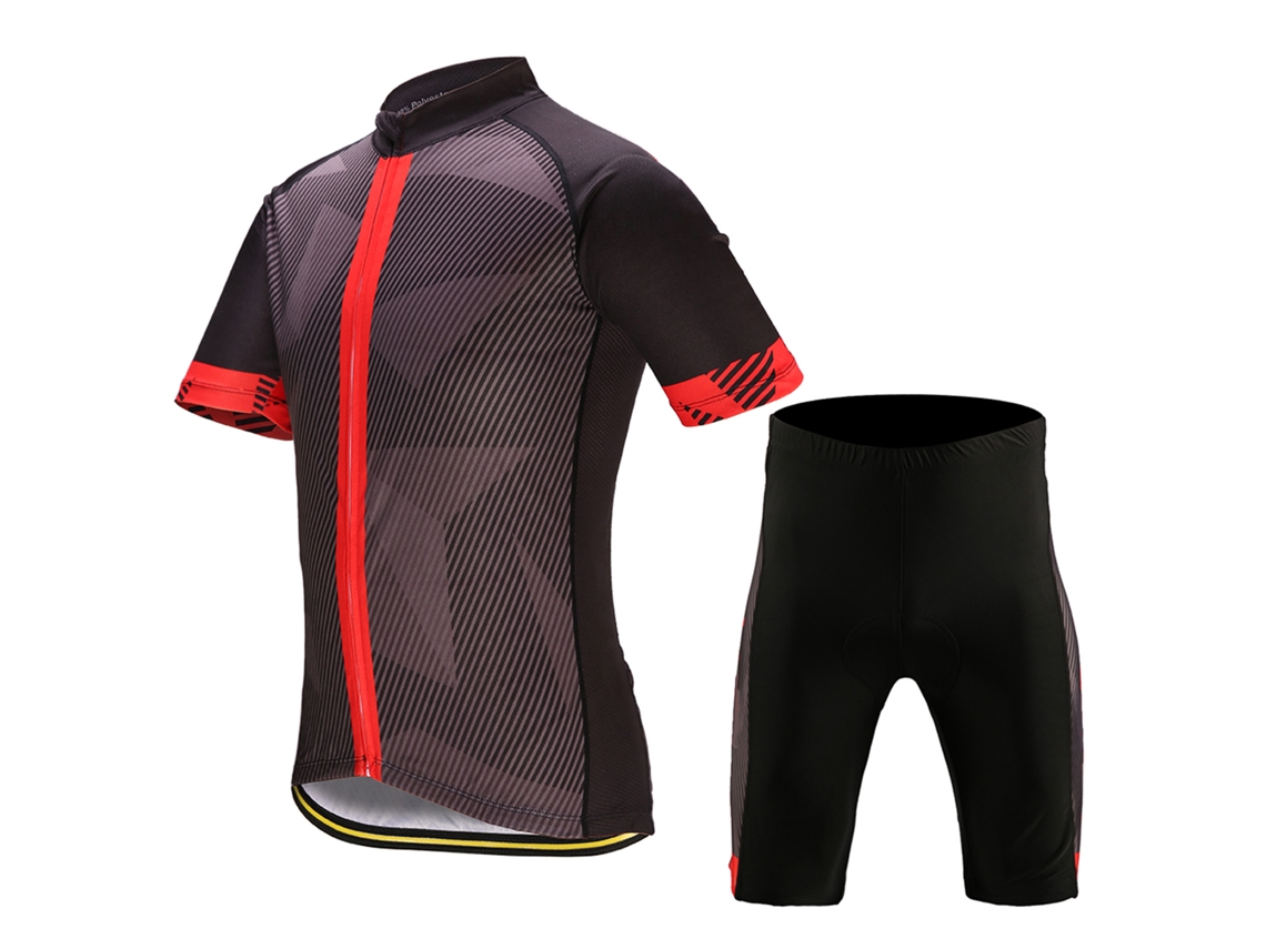 Conjunto De Roupas De Ciclismo Masculino Com Camiseta De Manga Curta E Calcinha Com Almofada 3d