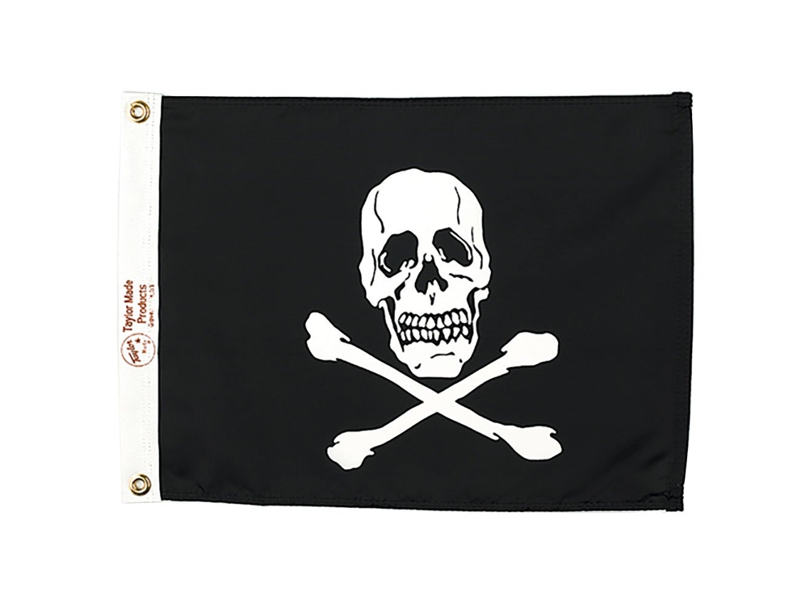 Bandeira Jolly Roger Preto 12 X 18´´TAYLOR