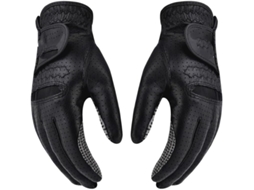 Luvas de golfe masculinas em couro genuíno, respiráveis, brancas, para canhotos, S/MARCA