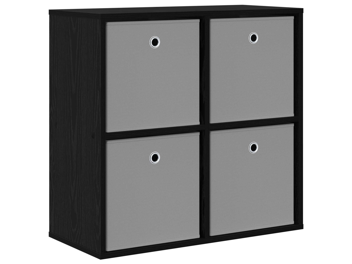 Conjunto 1 Gabinetes De Armazenamento Vidaxl Preto Derivados De Madeira (68,5 X 32 X 67 Cm)