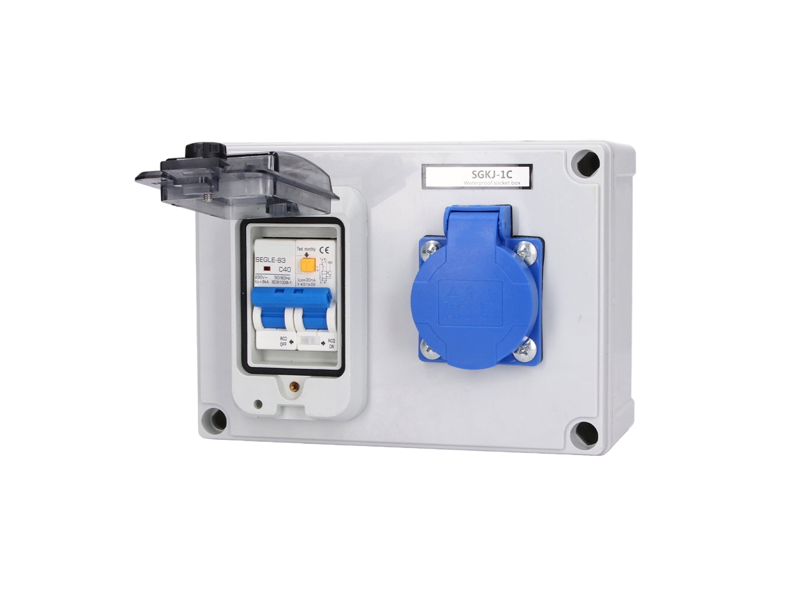 Tomada De Parede Com Rcd Padrão Alemão 230v 40a
