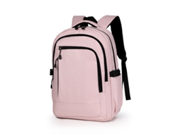 Mochila escolar rosa, bolsa de ombro, leve e simples, com grande capacidade.