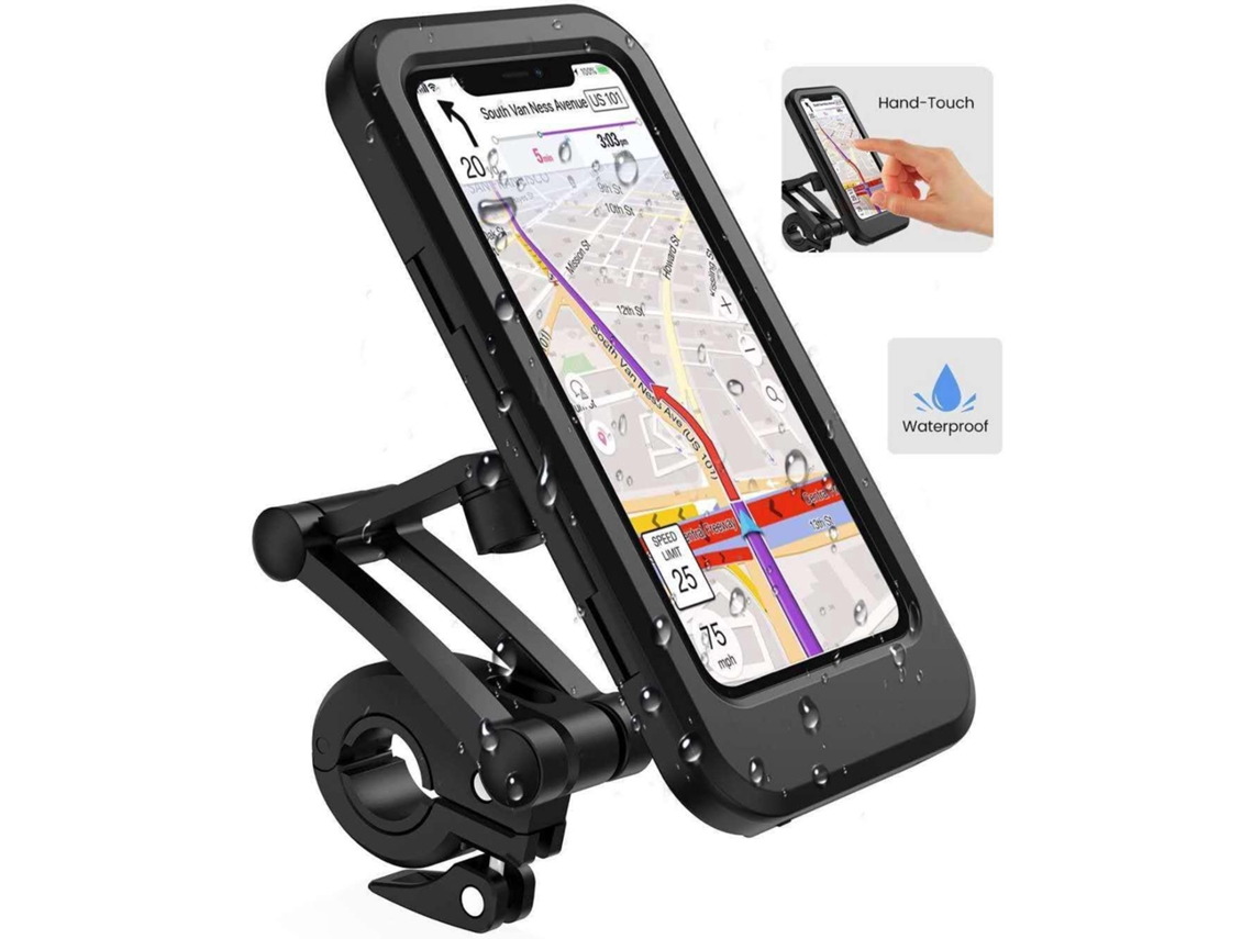 Suporte De Telefone Para Motocicleta, Suporte À Prova Dágua Para Bicicleta, Suporte De Smartphone Para Motocicleta E Scooter 360° Co