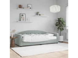 Vidaxl Sofá-cama Com Colchão 80x200 Cm Veludo Cinzento-claro