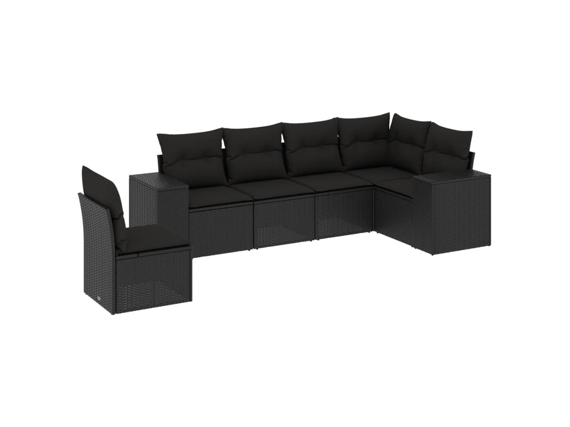 Garden Sofa Set, Garden Sofa Sets Vidaxl Preto Rattan / Vime (n/a)