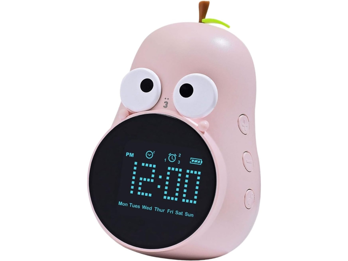 Despertador Em Formato De Pera Com 3 Alarmes, Bateria De 1500 Mah E Visor De Temperatura, Design Atraente
