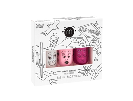 Kids Conjunto De Vernizes De Unhas Las Vegas Super 8ml Bella 8ml Sheepy 8ml Nailmatic