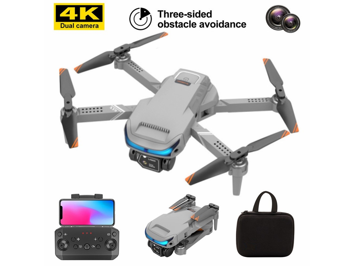 Xt9 Mini Drone Bestvite Dobrável Com Câmera 4k Hd (2 Baterias Duração Da Bateria 15 Min Cinza)