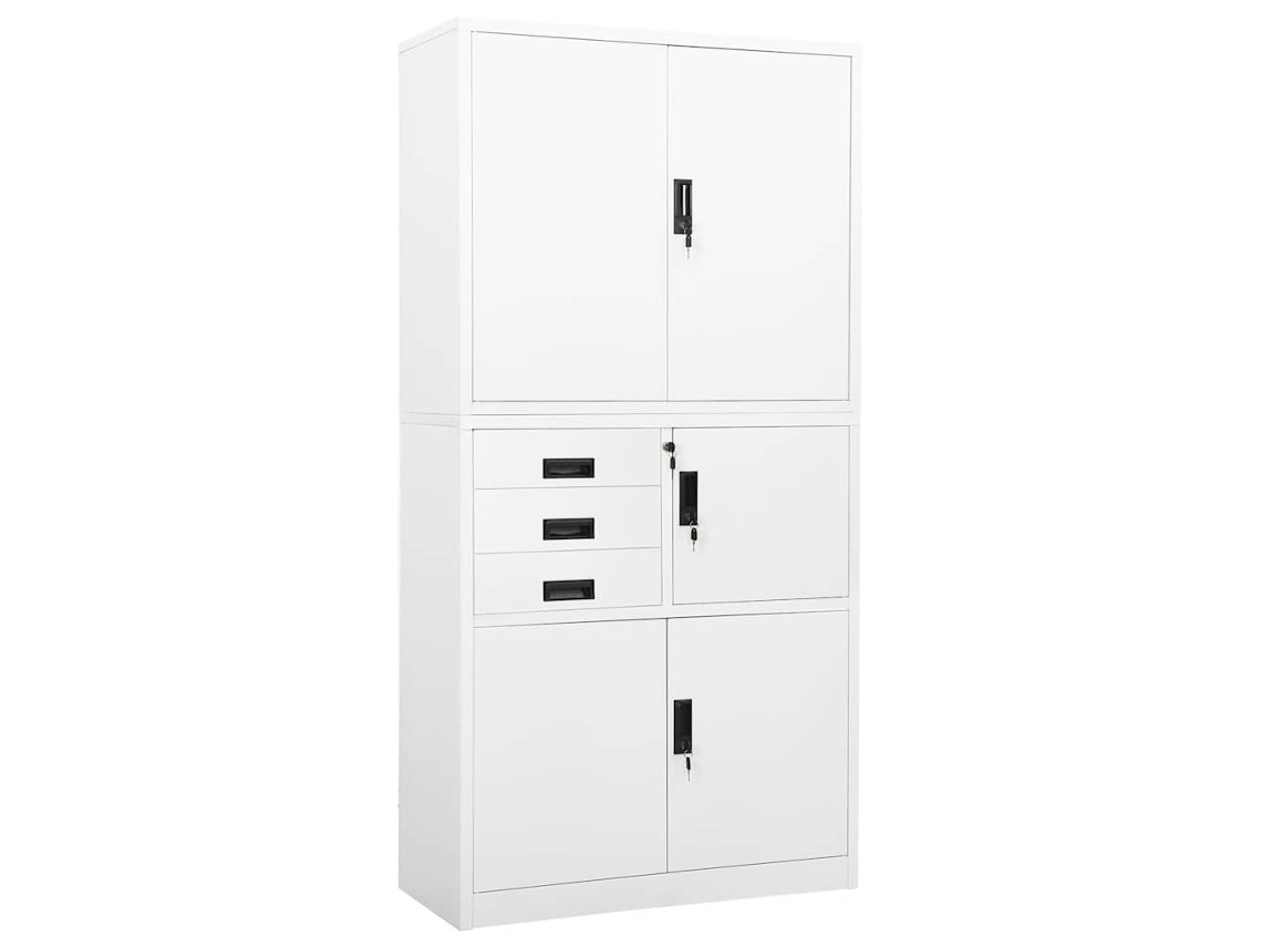 Office Cabinet, Office Cabinets Vidaxl Branco Aço (n/a)