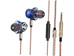 Fones de Ouvido Intra auriculares, Alto falantes, Fone de Ouvido Esportivo, Cabo Trançado, Microfone SFUSHOS