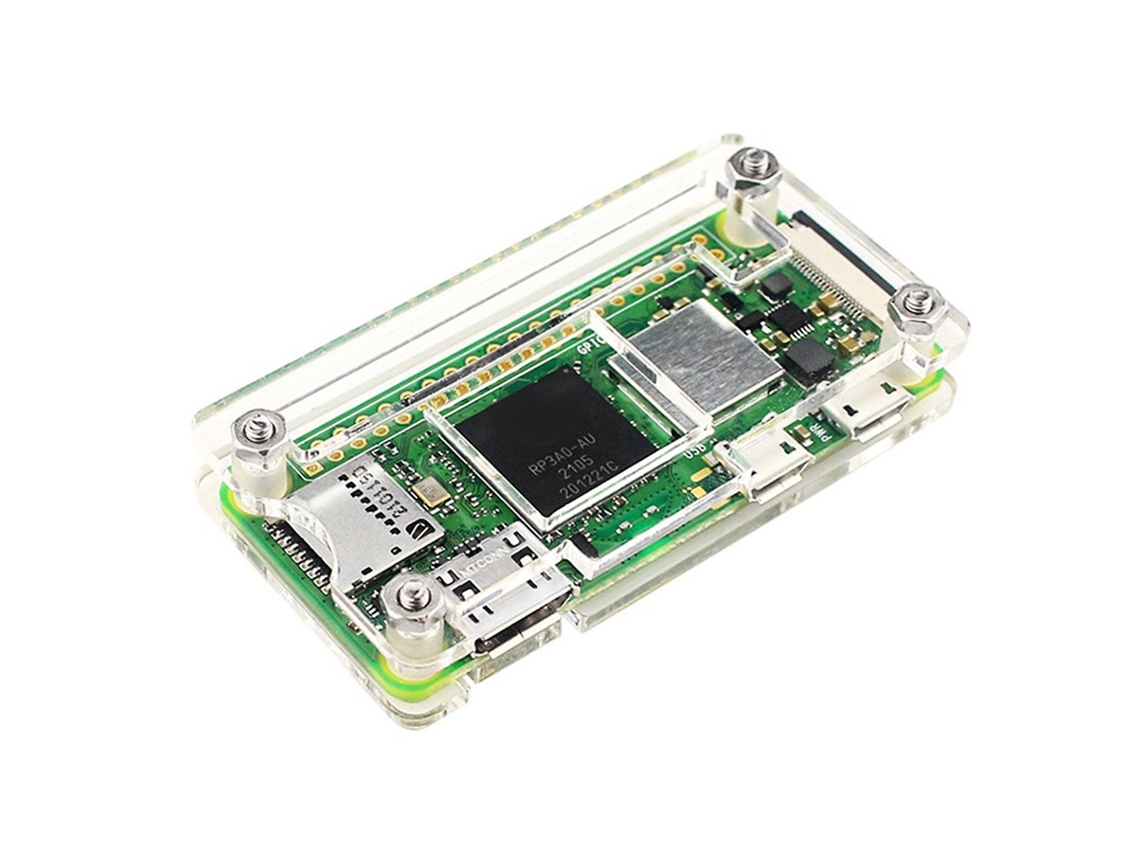 Para Raspberry Pi Zero 2 Para W Acrílico Para Case Transparente Para Shell Com Alumínio Brilvibera