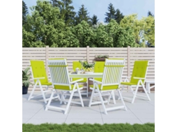 Vidaxl Almofadões Cadeiras Altas De Jardim 6pcs Tecido Verde Brilhante