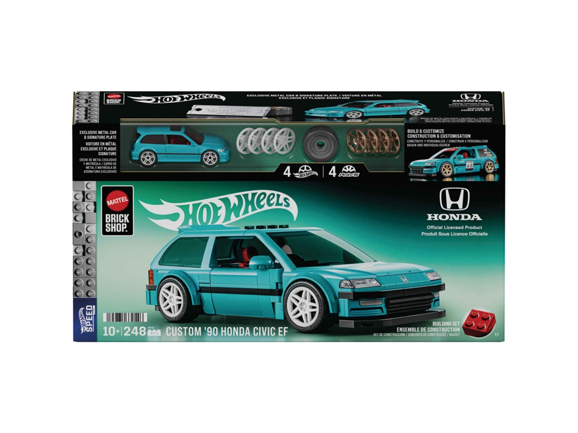 Hot Wheels - Kit De Construção '90 Honda Civic Ef 248 Peças