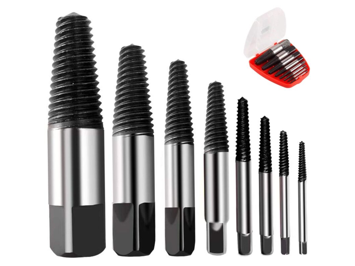Conjunto De 8 Extratores De Parafusos Profissionais Para Remover Parafusos Danificados Remove Parafusos Com Facilidade