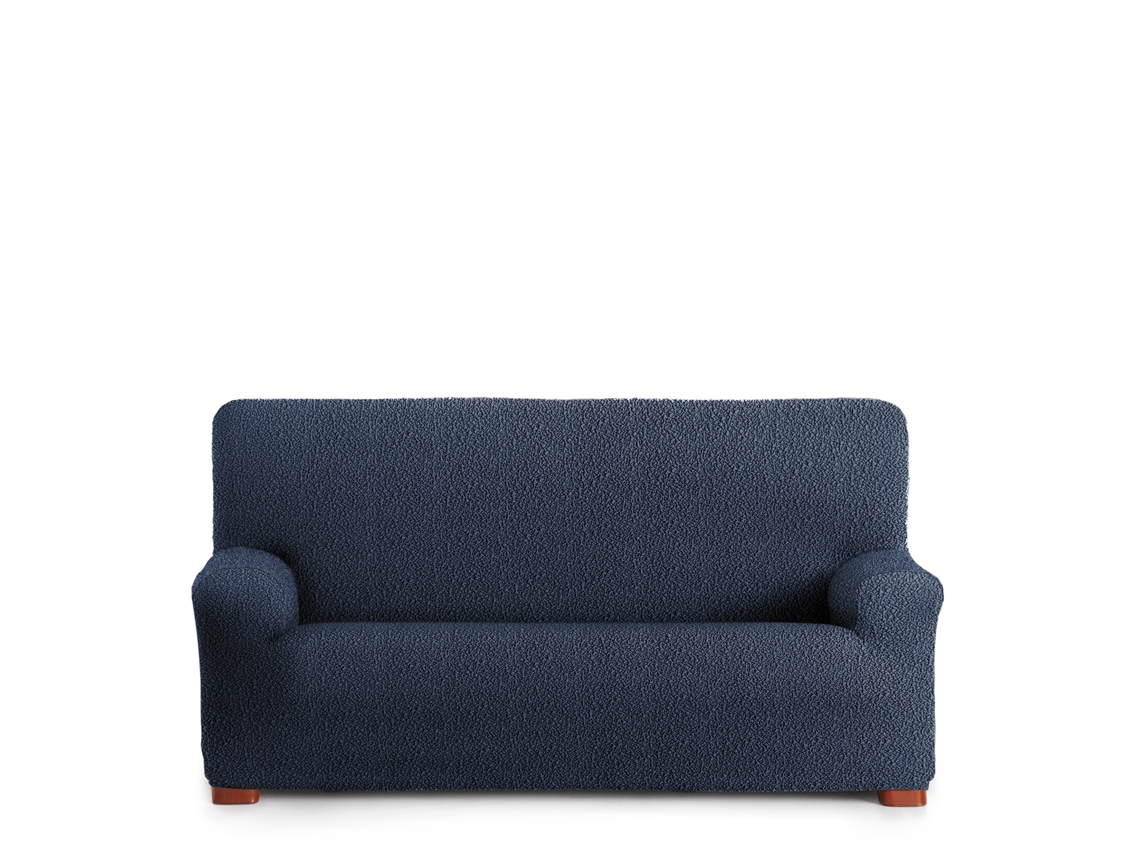 Capa para Sofá Bielástica Adaptável Roc 3 Lugares 180-260 Cm Azul VIPALIA