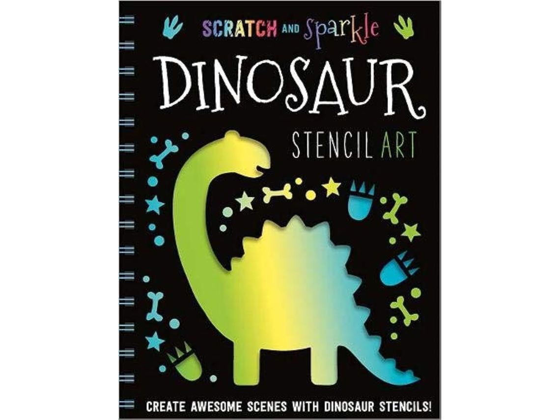 Livro Dinosaur Stencil Art de Stuart Lynch (Inglês)