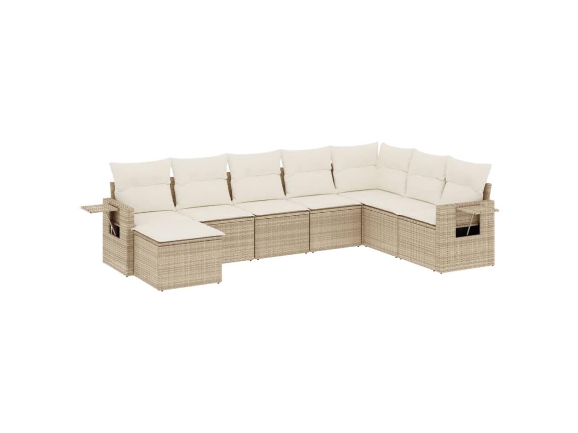 Garden Sofa Set, Garden Sofa Sets Vidaxl Bege Rattan / Vime (n/a)