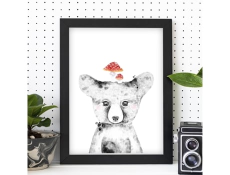 Póster NACNIC Fox de Infantil Infantil com Cogumelos Infantis