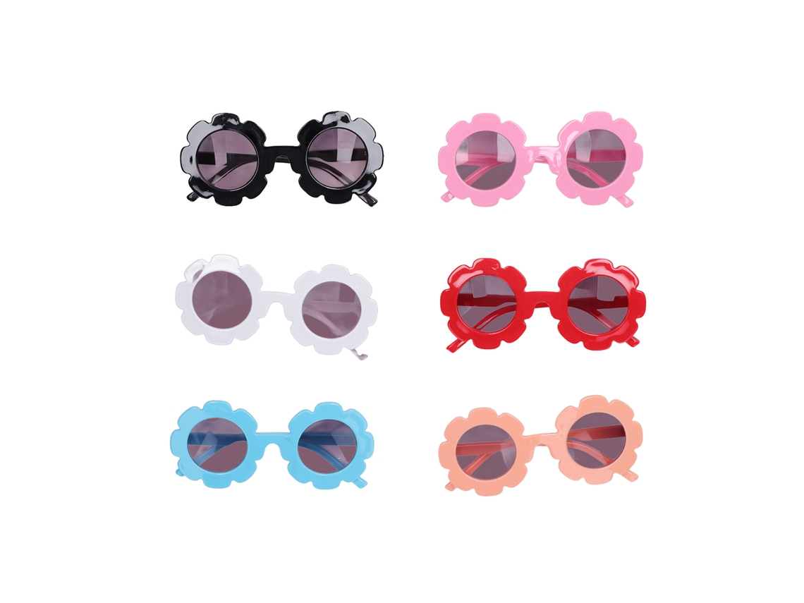 Mali 6pcs Óculos de Sol Infantil Girassol Uv Protection Cute Multicolor para Esportes Ao Ar Livre