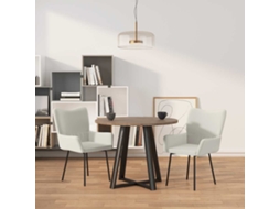 Vidaxl Cadeiras De Jantar 2 Pcs Veludo Cor Creme