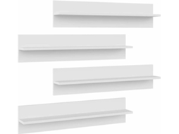 Wall Shelf, Wall Shelves Vidaxl Branco Madeira Processada (n/a)