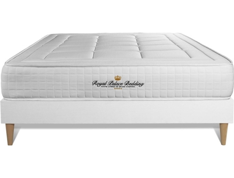 Conjunto de Estrado Branco + Colchão  Balmoral (150x190 cm - Espuma Viscoelástica)