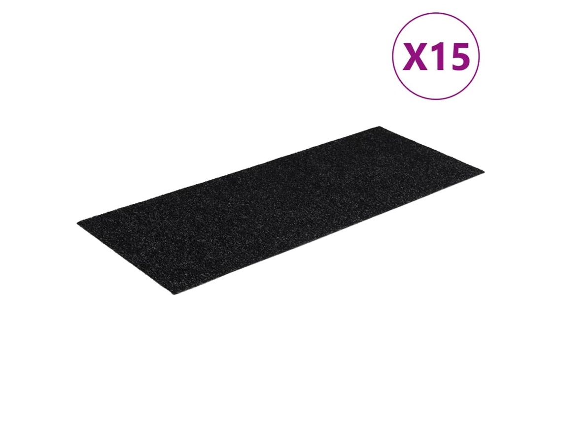 Stair Mat, Stair Mats Vidaxl Preto Polipropileno (60 X 25 Cm)