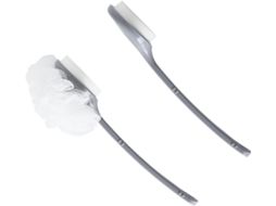 Lurelia Conjunto De 2 Escovas Esponja De Banho Para Duche, Esponja Suave, Cabo Longo E Antiderrapante, Uso Diário Suave
