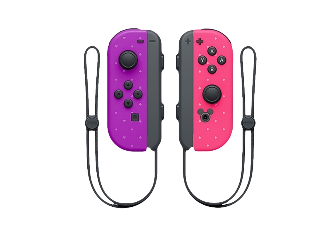 Comandos Joy-con Roxo E Rosa Não Originais Compatíveis Com Nintendo Switch - Par De Controladores Com Alças
