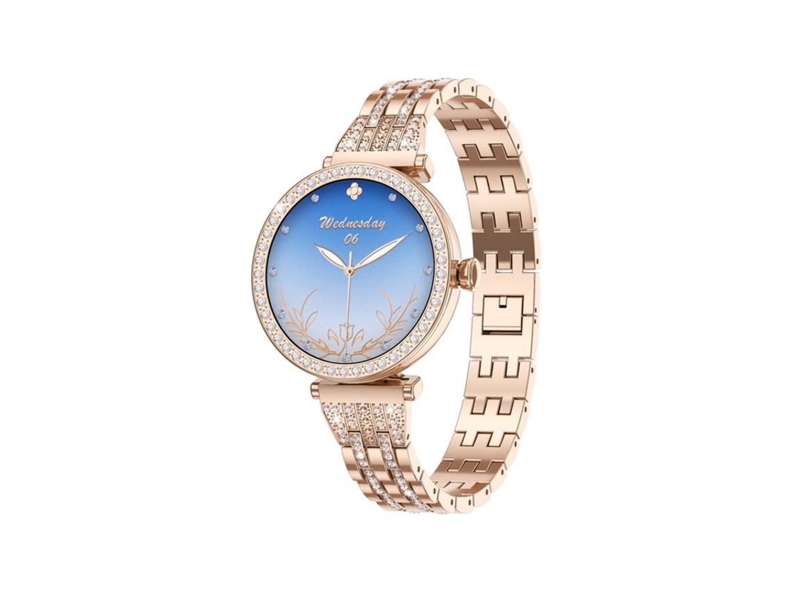 Smartwatch Com Chamada Bluetooth 1.19 Amoled Always On Display Diamond Smartwatch Feminino Com Frequência Cardíaca/spo2/monitor De Sono Yizhood