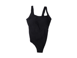 Vlrla-2026traje De Banho Inteiro Com Colarinho Em V, Lonas Elásticas, Controle Abdominal, Secagem Rápida, Conforto, Preto, M
