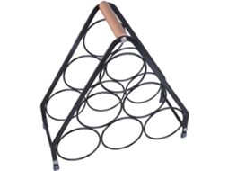 Suporte Para Garrafas De Vinho De Três Níveis Com Design Triangular Exclusivo, Ideal Para Exibir Dentro