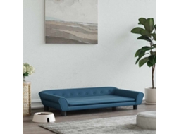 Vidaxl Cama 100x50x21 Cm Veludo Azul