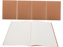 De 5 Cadernos De Desenho Com Capa Kraft Sem Pauta, Ideais Para Esboços E Pinturas Em Aquarela. Gokoco