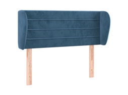Cabeceira de Cama com Abas Veludo Azul Escuro MAISON EXCLUSIVE (83x23x78 cm)