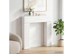 Vidaxl Moldura De Lareira Branco 102 X 18 X 100,5 Cm