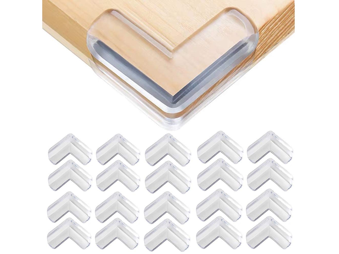 Protetores de Cantos ZRUXE, 20 unidades, PVC transparente